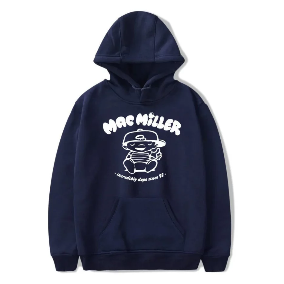 Mac Miller Rapper Swimming Hoodie Blue