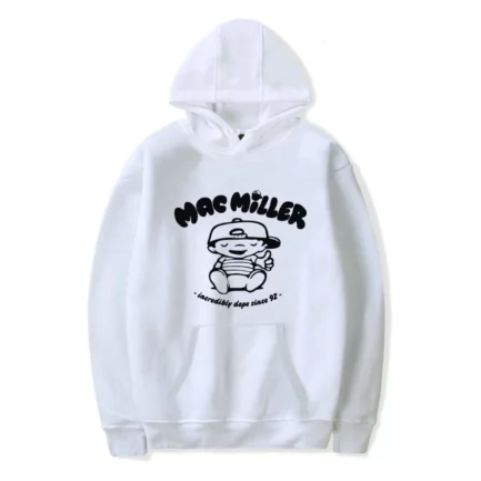 Mac Miller Rapper Swimming Hoodie White